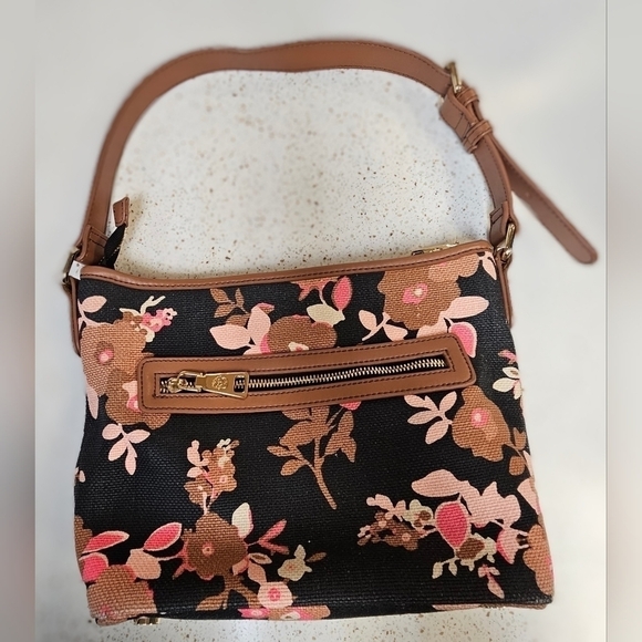 SPARTINA 449 Floral Linen and Leather shoulder bag - Picture 2 of 16